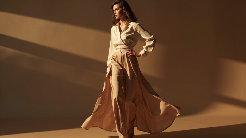Comment porter un pantalon fluide taille haute pour un look chic
