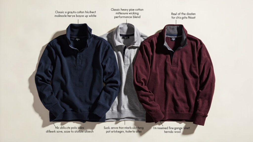 Polo manches longues : guide de comparaison par style et usages